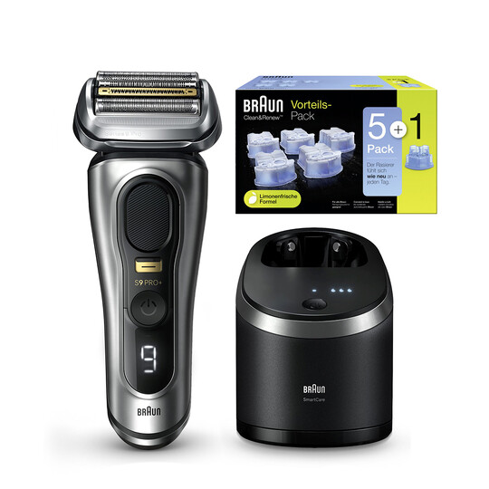 Braun Series 9 PRO+ 9567cc holicí strojek + čisticí náplně 6 ks