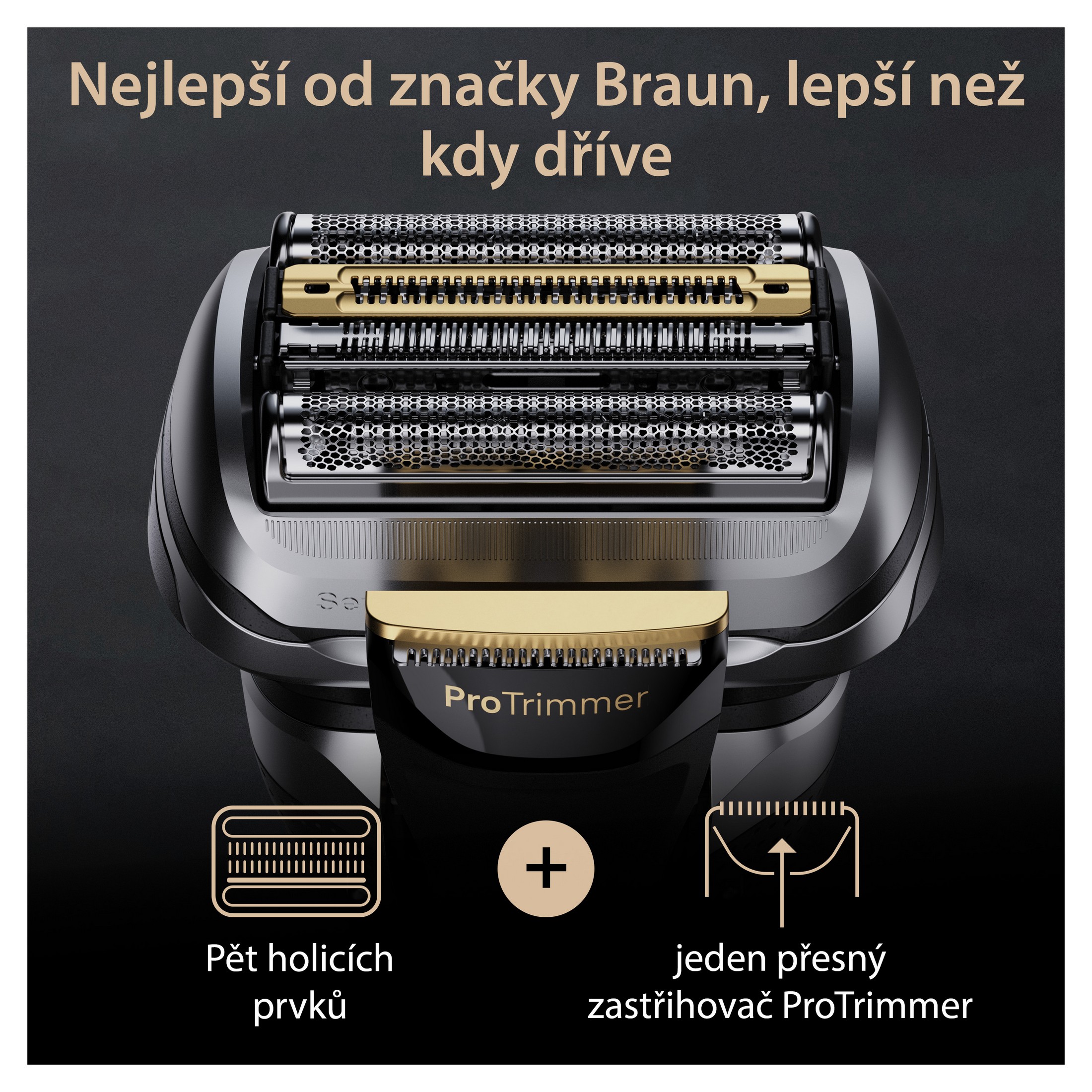 Braun Series 9 PRO+ 9567cc holicí strojek + planžeta Braun 94M