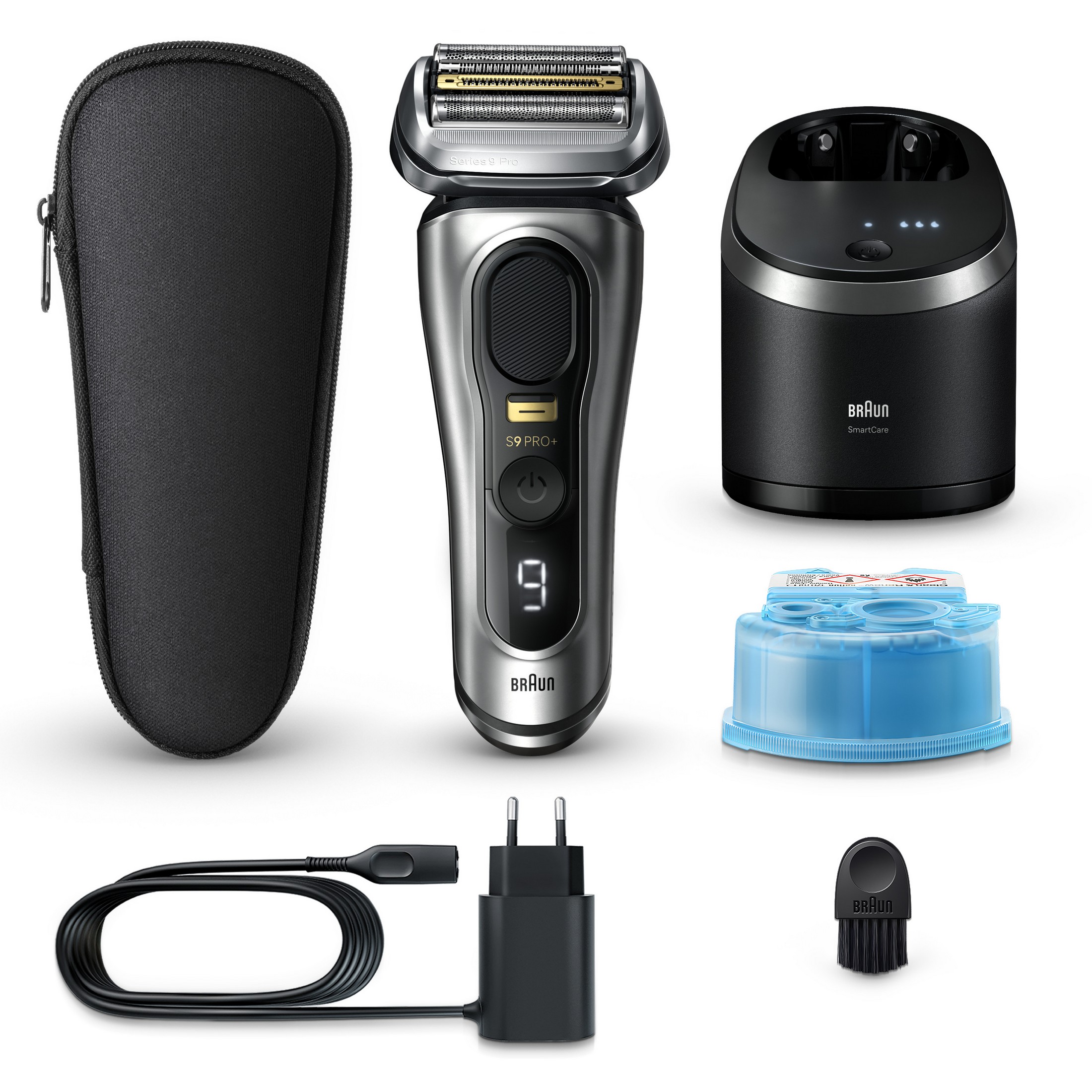 Braun Series 9 PRO+ 9567cc holicí strojek + Braun BG3350 tělový zastřihovač
