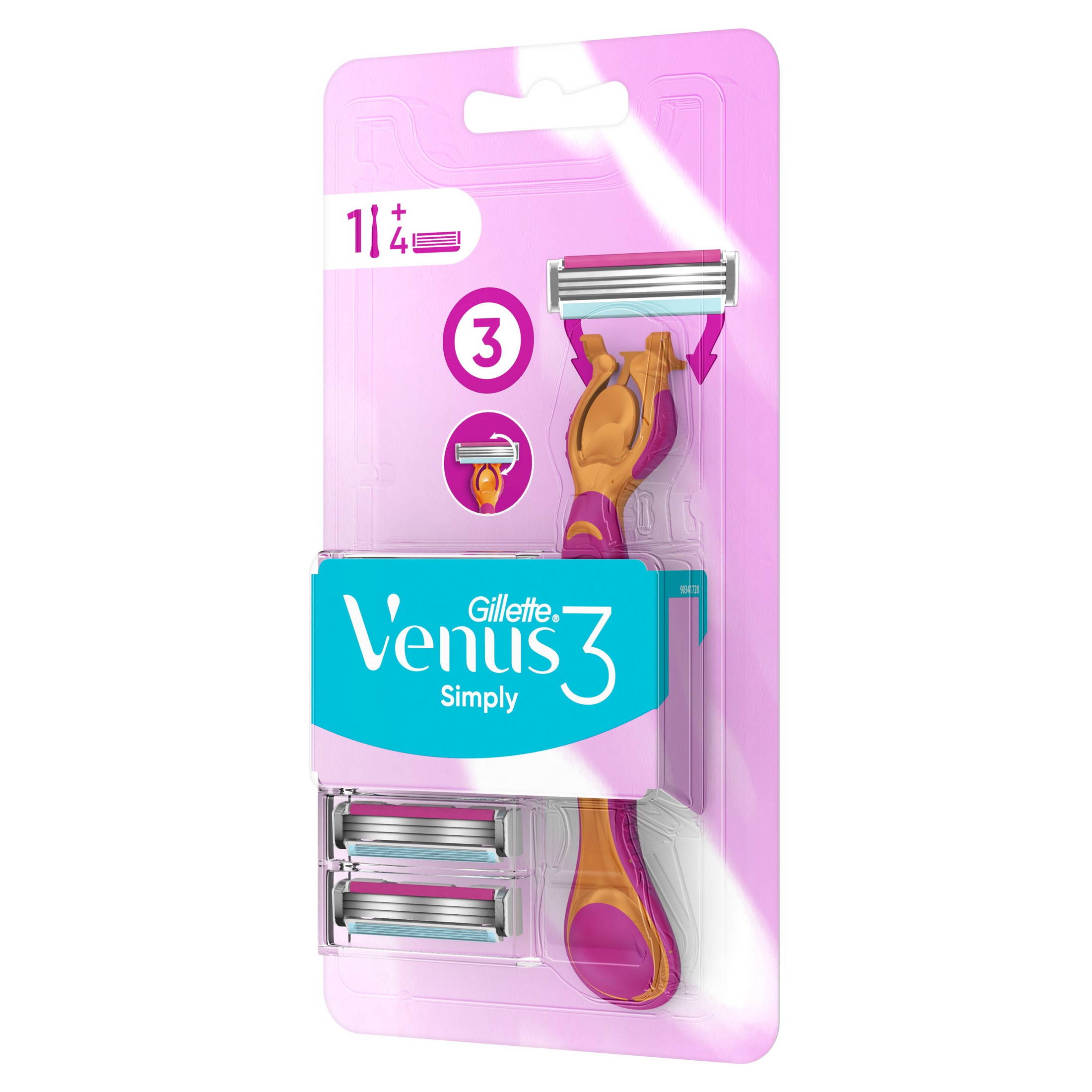 Gillette Simply Venus holicí strojek + 4 hlavice