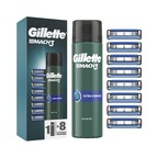 Gillette Mach3 náhradní hlavice 8 ks + gel na holení