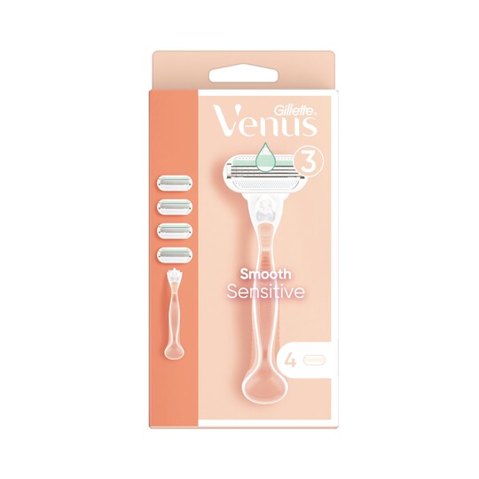 Gillette Venus Smooth Sensitive holicí strojek + 4 hlavice