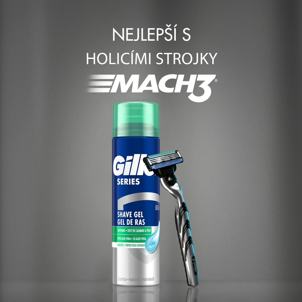 Gillette Series Sensitive gel na holení 240 ml