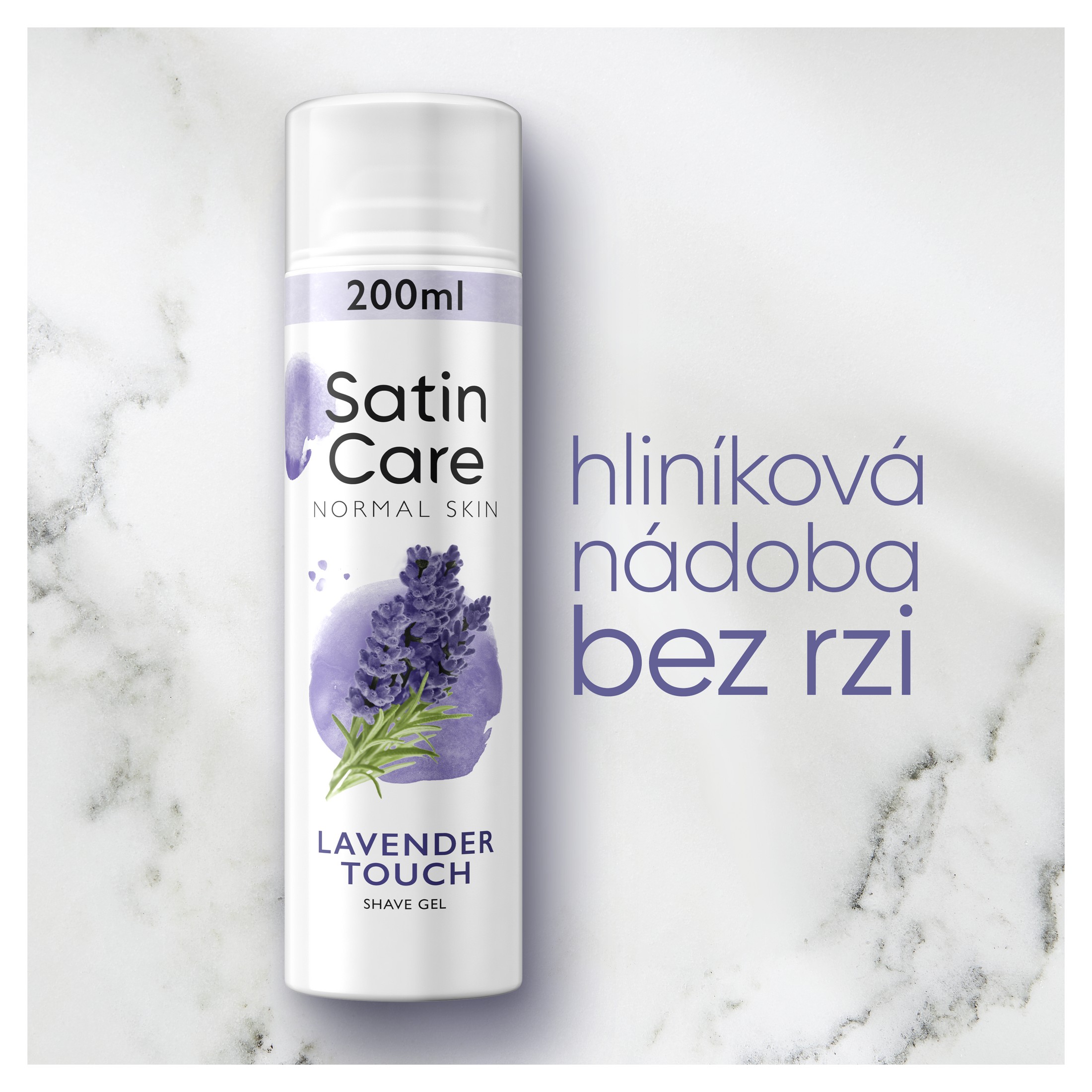 Gillette Satin Care Lavender Touch gel na holení 200 ml