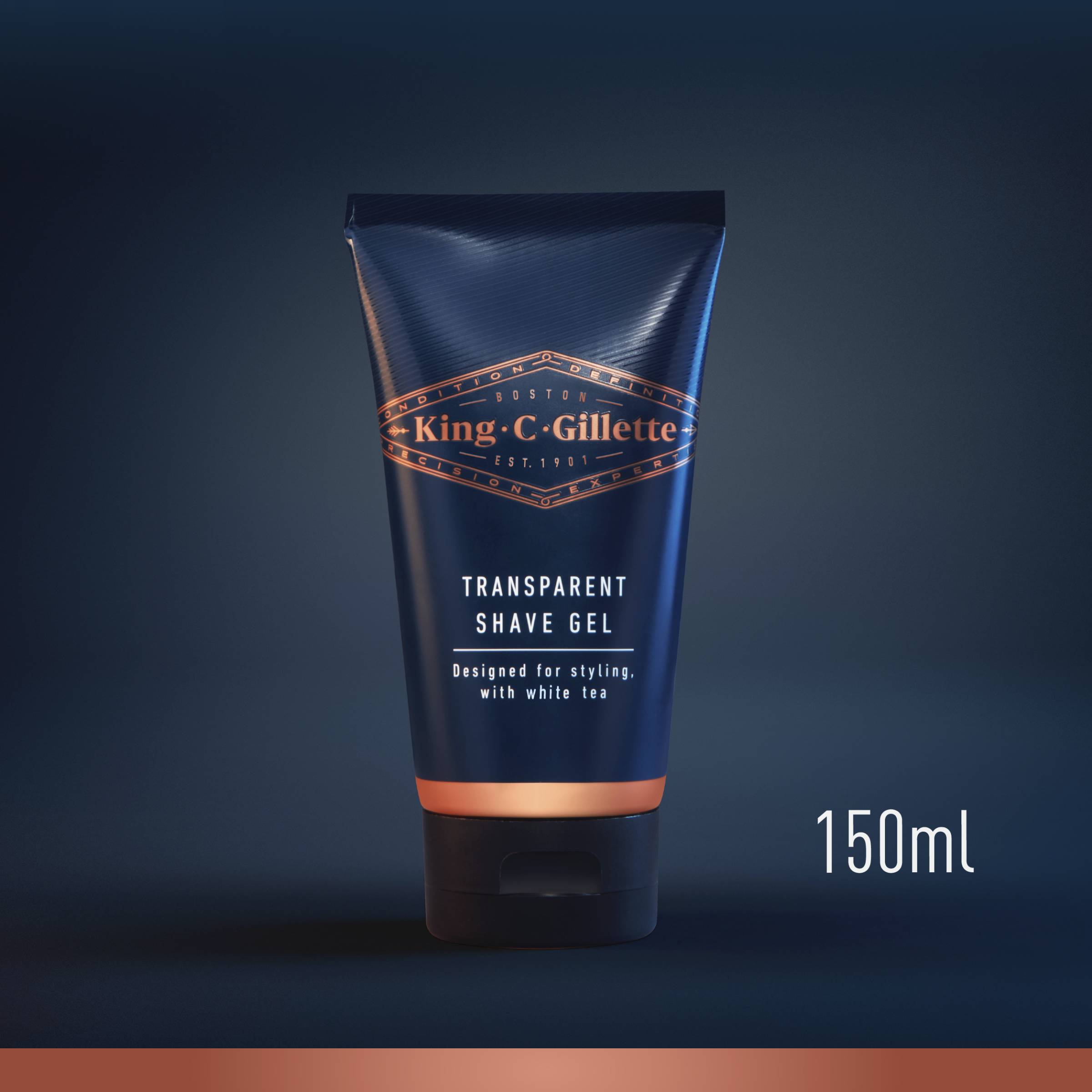King C. Gillette Transparent gel na holení 150 ml