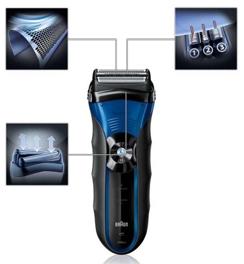 Braun Series 3-340 Wet&Dry holicí strojek + Gillette balzám 50 ml ZDARMA