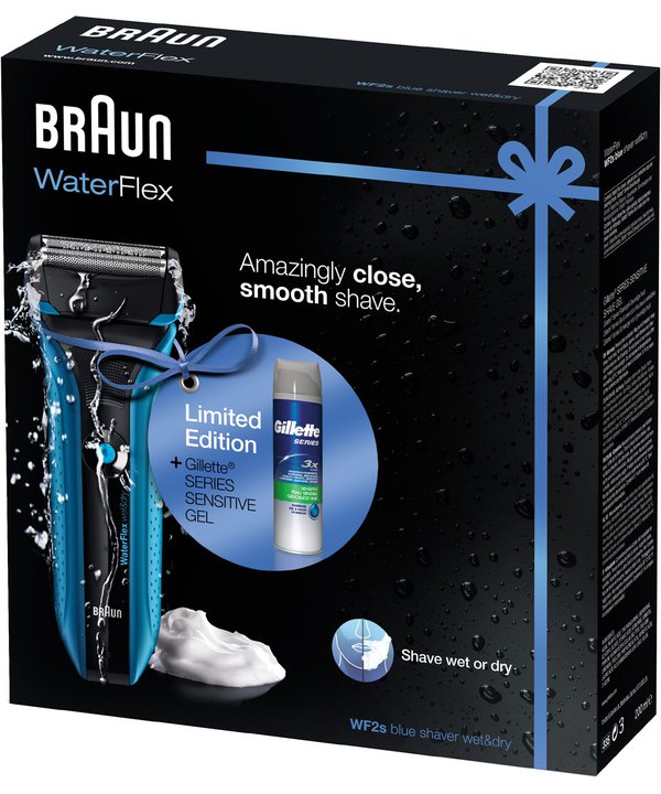 Braun WaterFlex WF2s holicí strojek Wet&Dry - POUŽITÉ + gel na holení