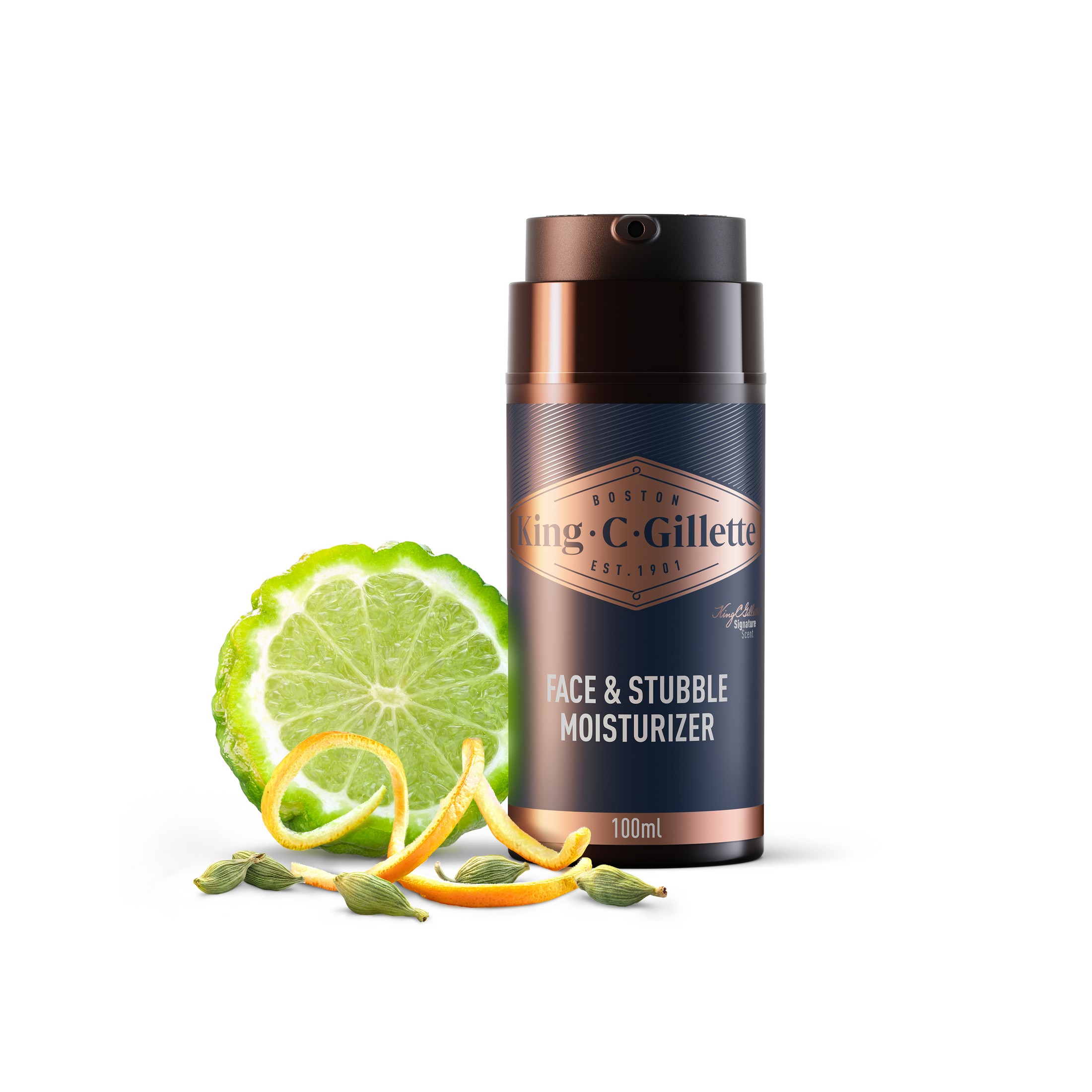 King C. Gillette Face & Stubble Moisturizer krém na vousy a tvář 100 ml