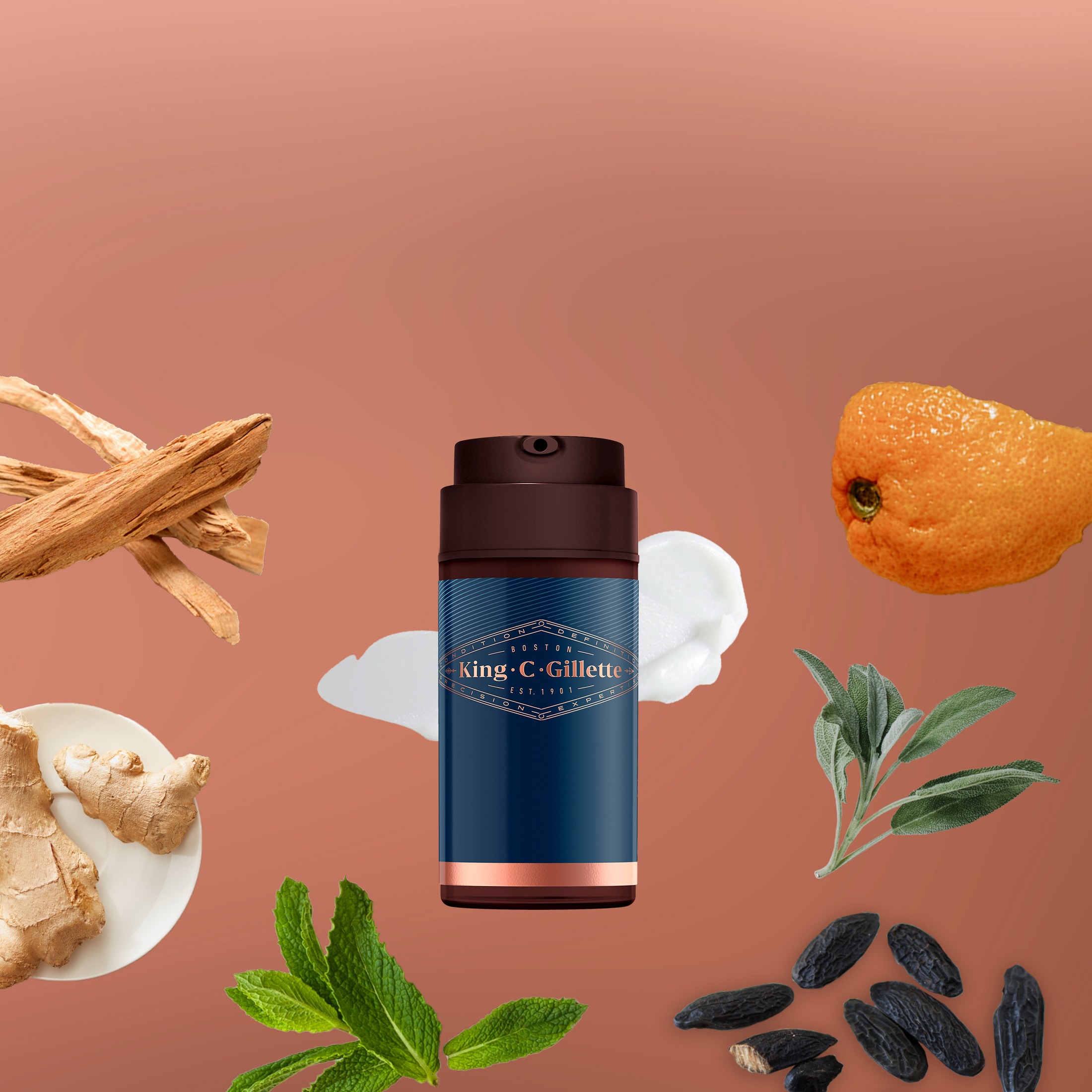 King C. Gillette Face & Stubble Moisturizer krém na vousy a tvář 100 ml