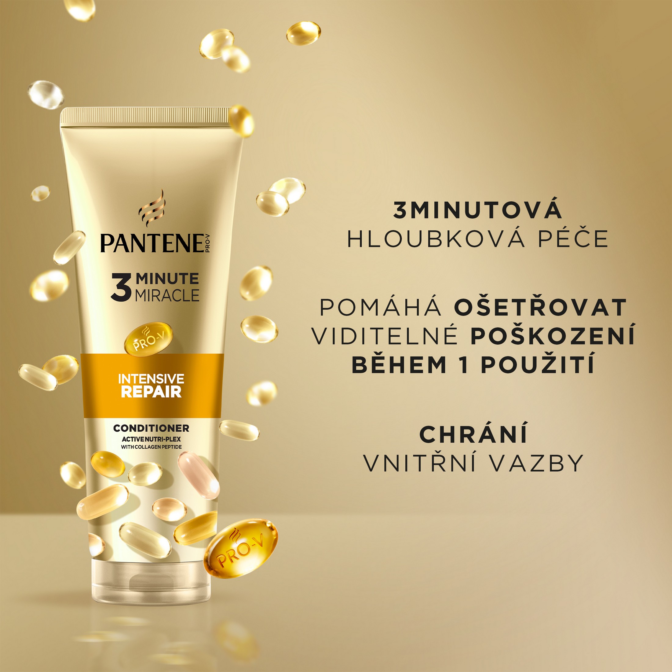 Pantene Pro-V Intensive Repair 3 Minute Miracle balzám na vlasy 220 ml