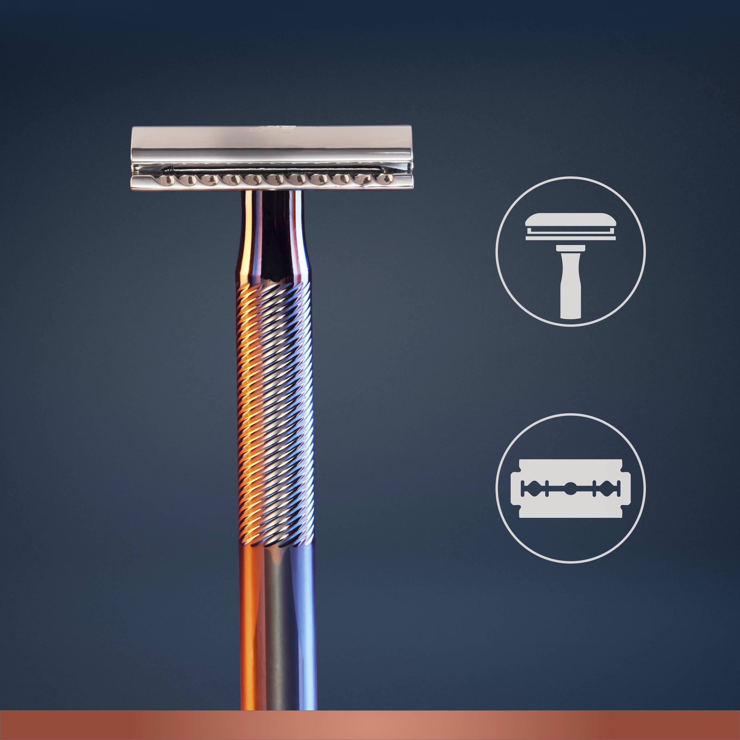 King C. Gillette Double Edge Safety Razor žiletkový holicí strojek + 5 žiletek