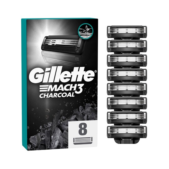 Gillette Mach3 Charcoal náhradní hlavice 8 ks