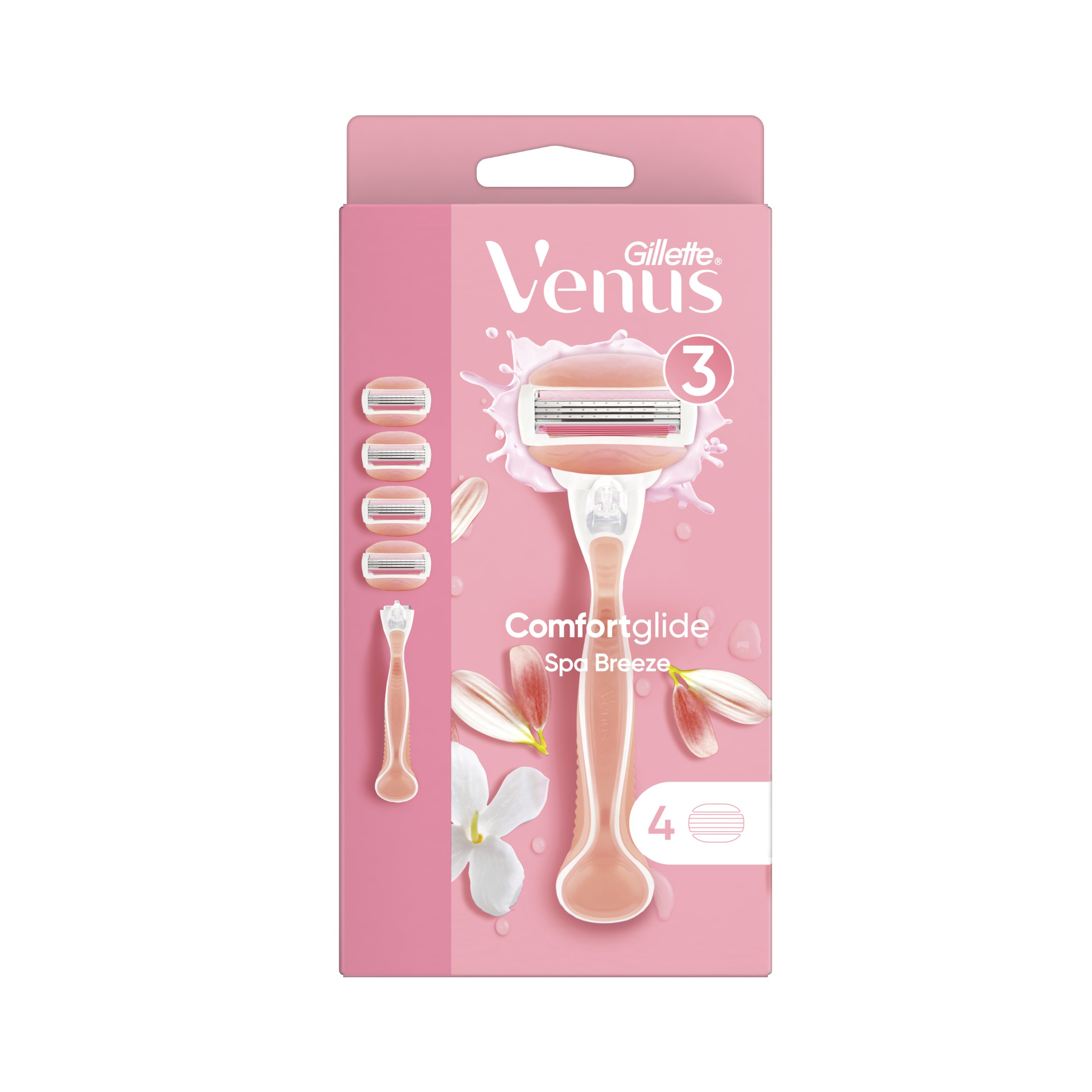 Gillette Venus ComfortGlide Spa Breeze holicí strojek + 4 hlavice