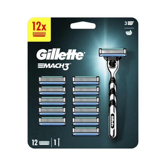 Gillette Mach 3 holicí strojek + 12 hlavic
