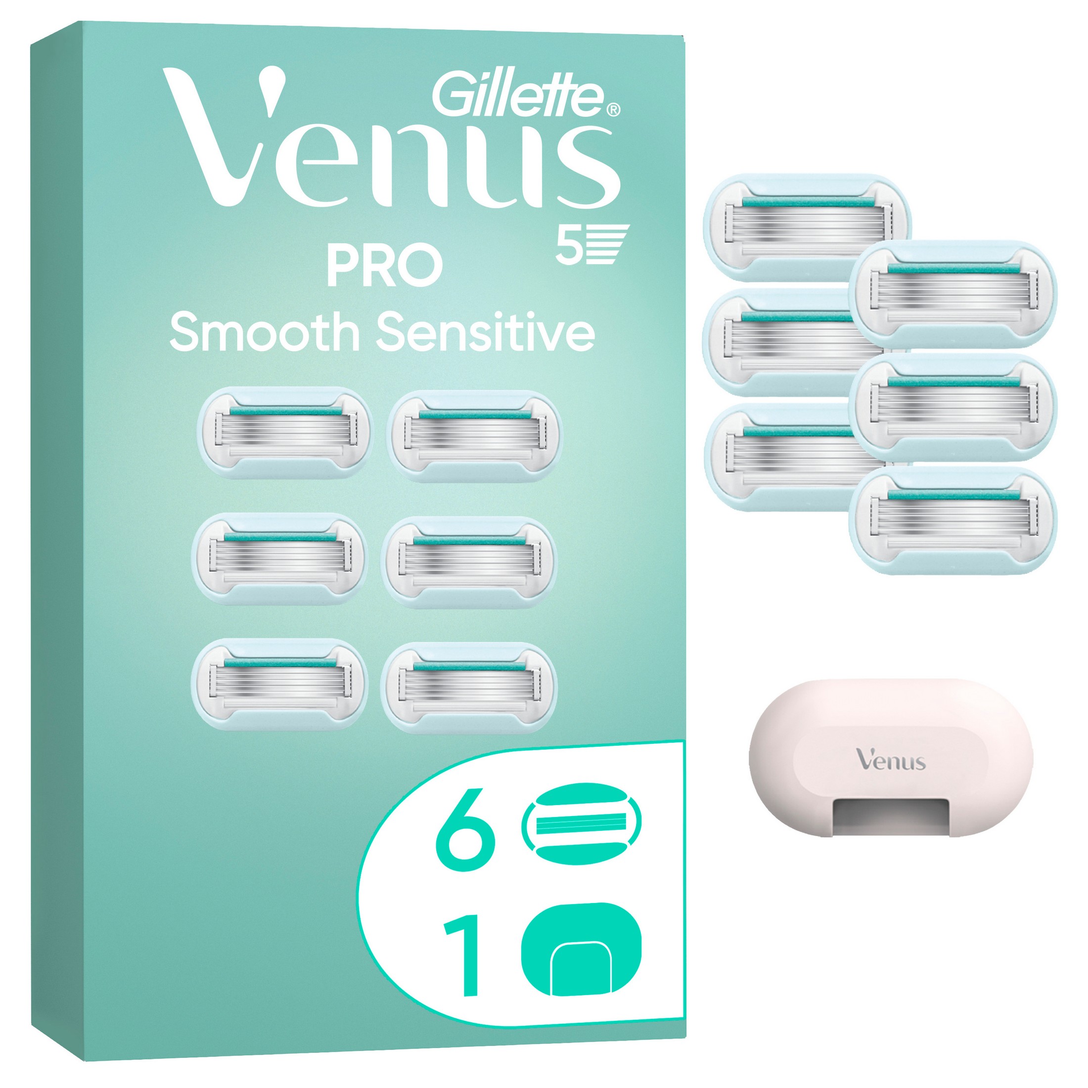 Gillette Venus Pro Smooth Sensitive náhradní hlavice 6 ks
