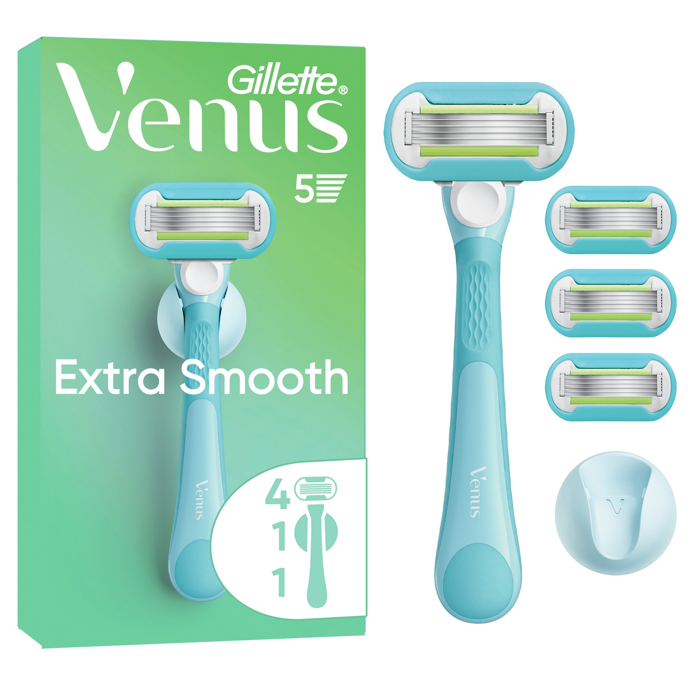 Gillette Venus Extra Smooth holicí strojek + 4 hlavice