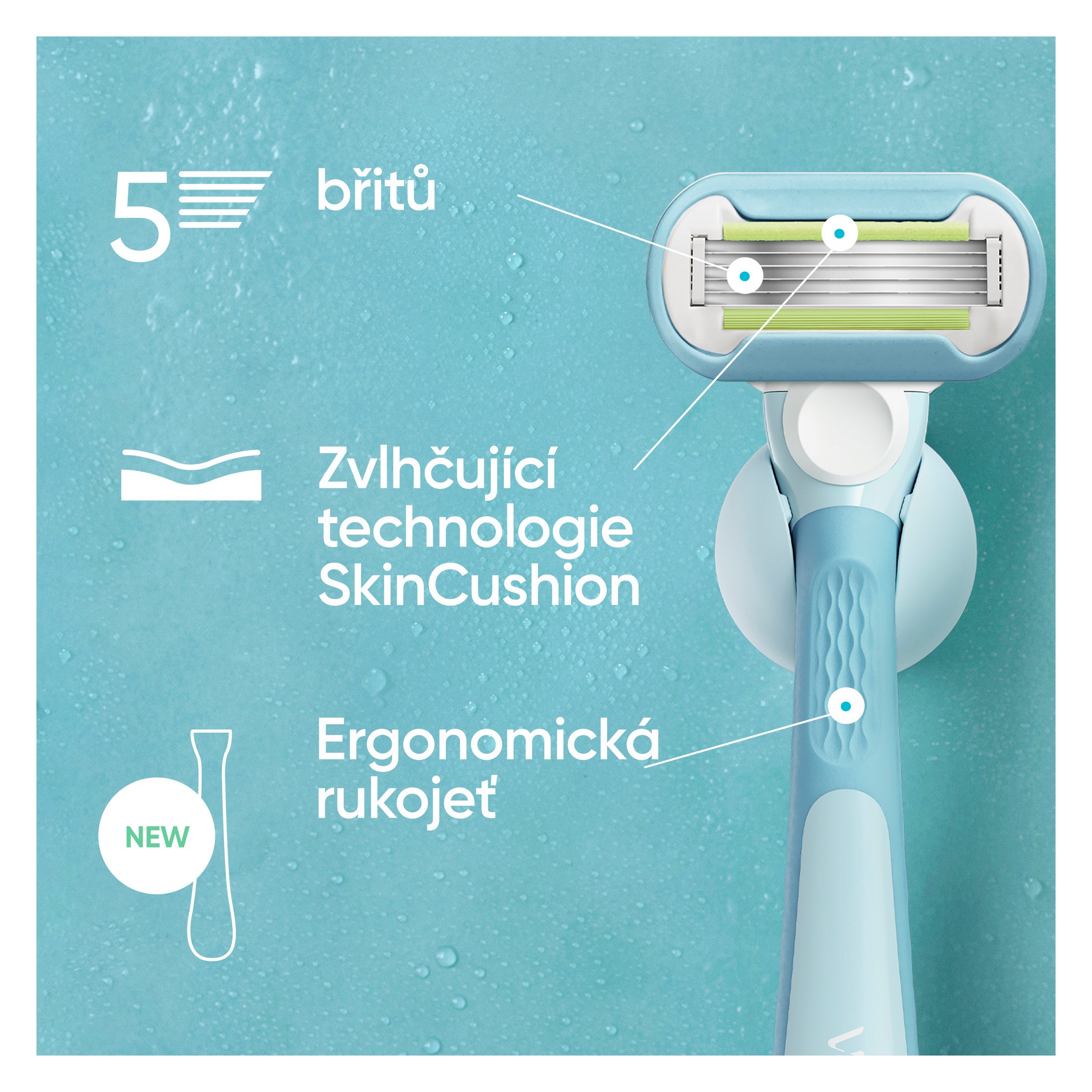 Gillette Venus Extra Smooth holicí strojek + 4 hlavice