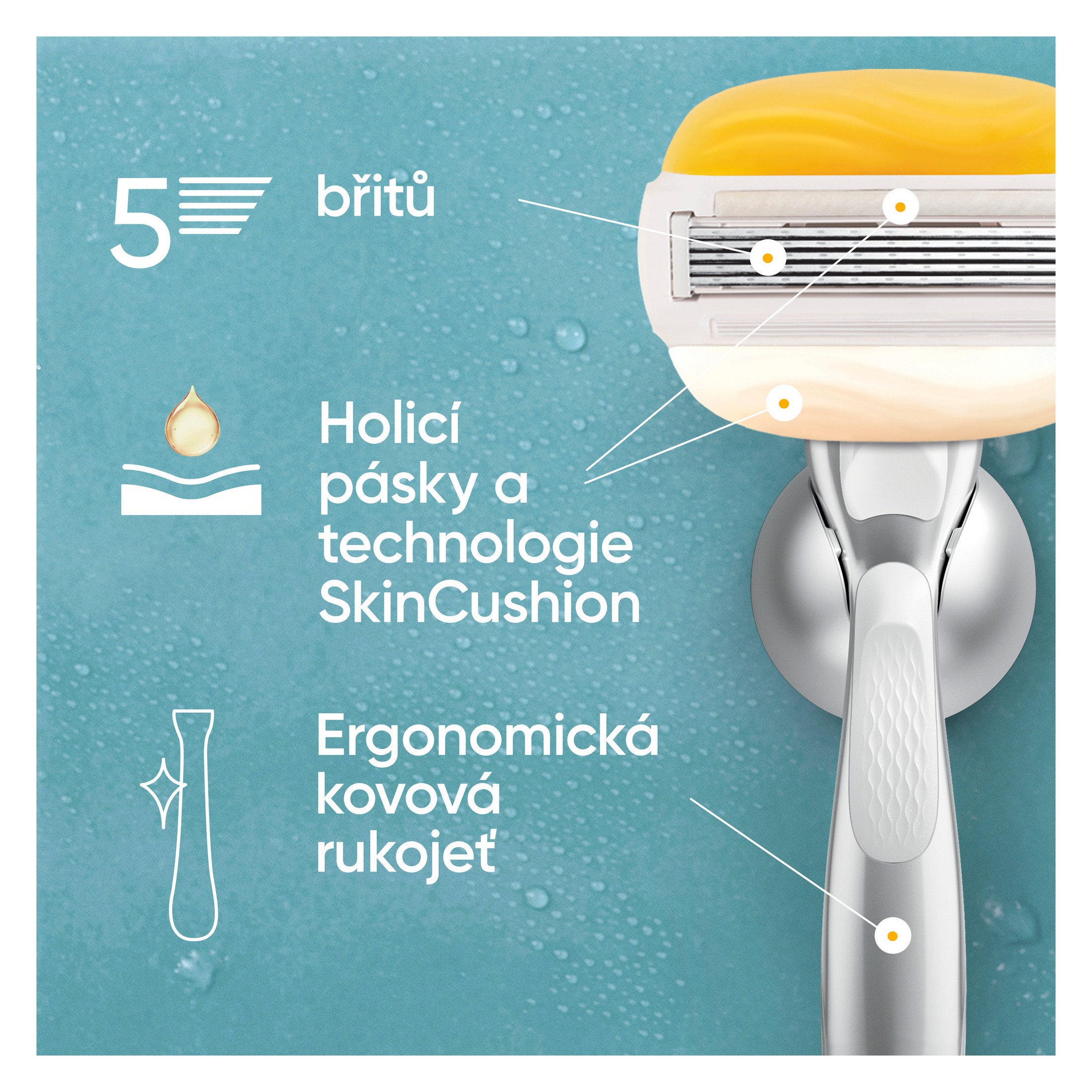 Gillette Venus Comfortglide Coconut holicí strojek + 3 hlavice