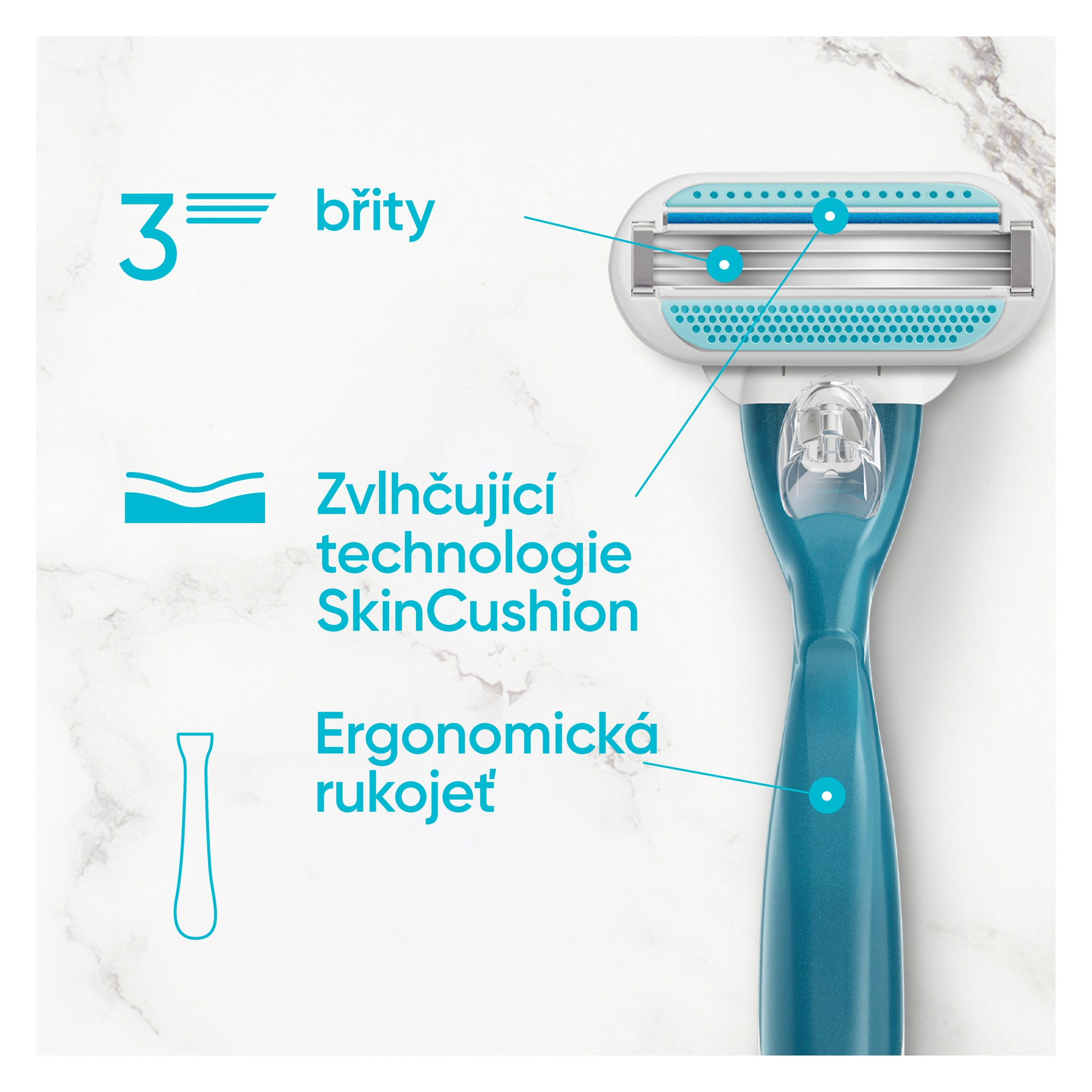 Gillette Venus Smooth náhradní hlavice 12 ks