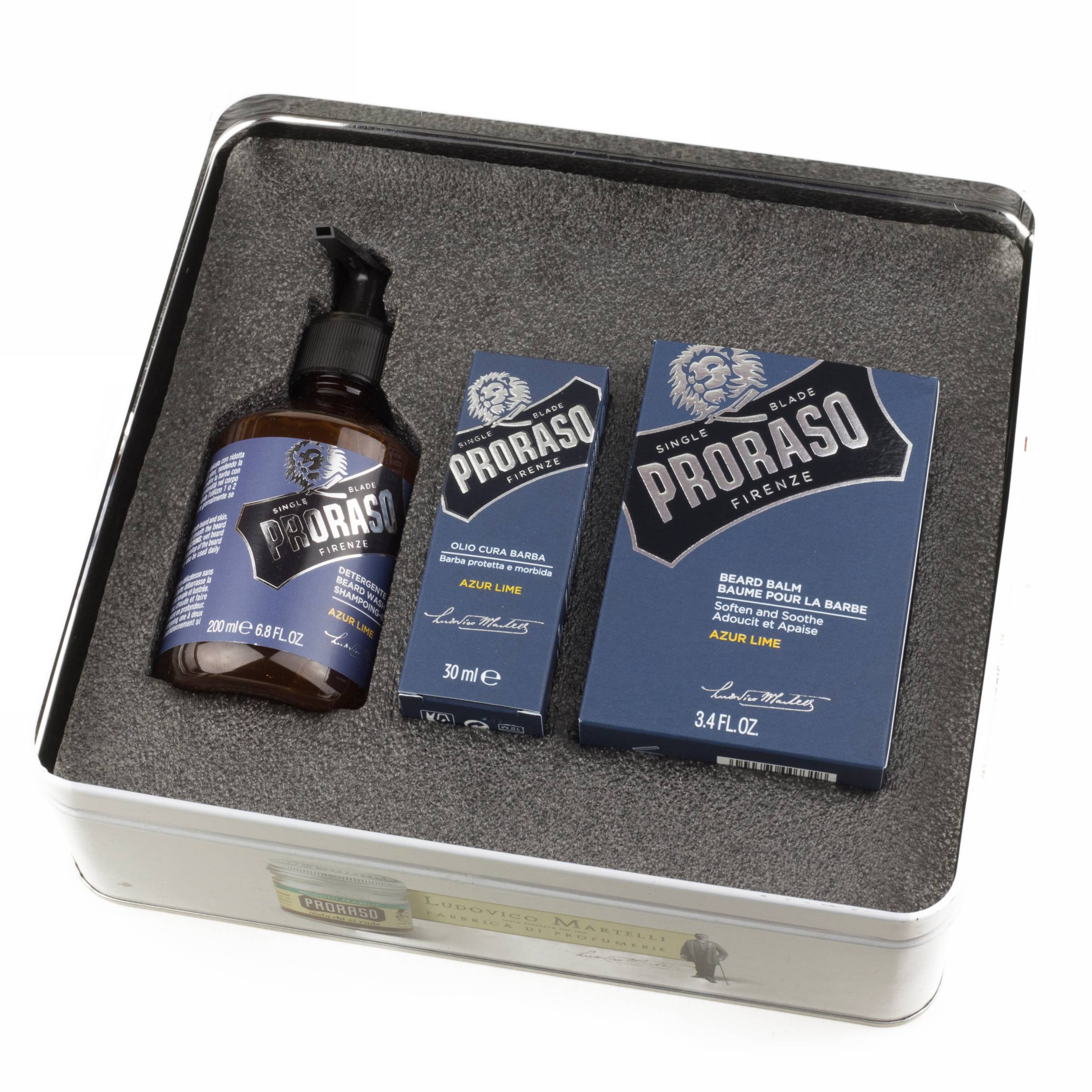 Proraso Gift Box Azur Lime dárková sada péče o vousy