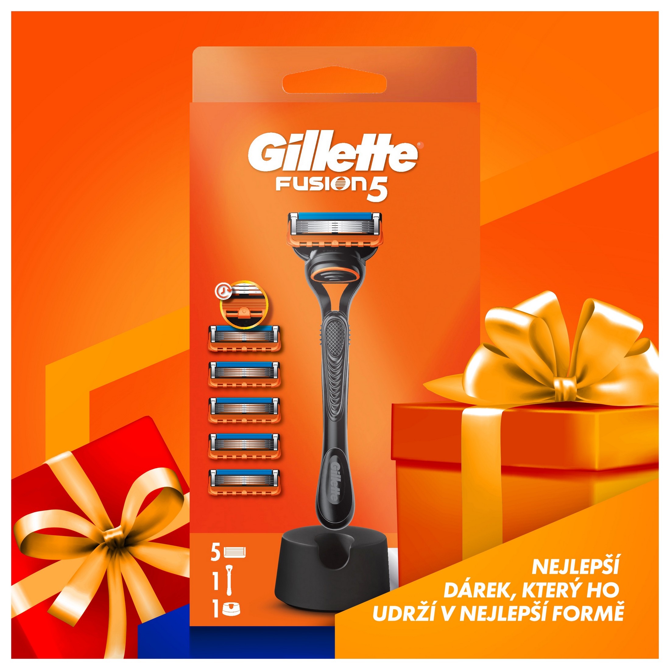 Gillette Fusion5 holicí strojek + 5 hlavic