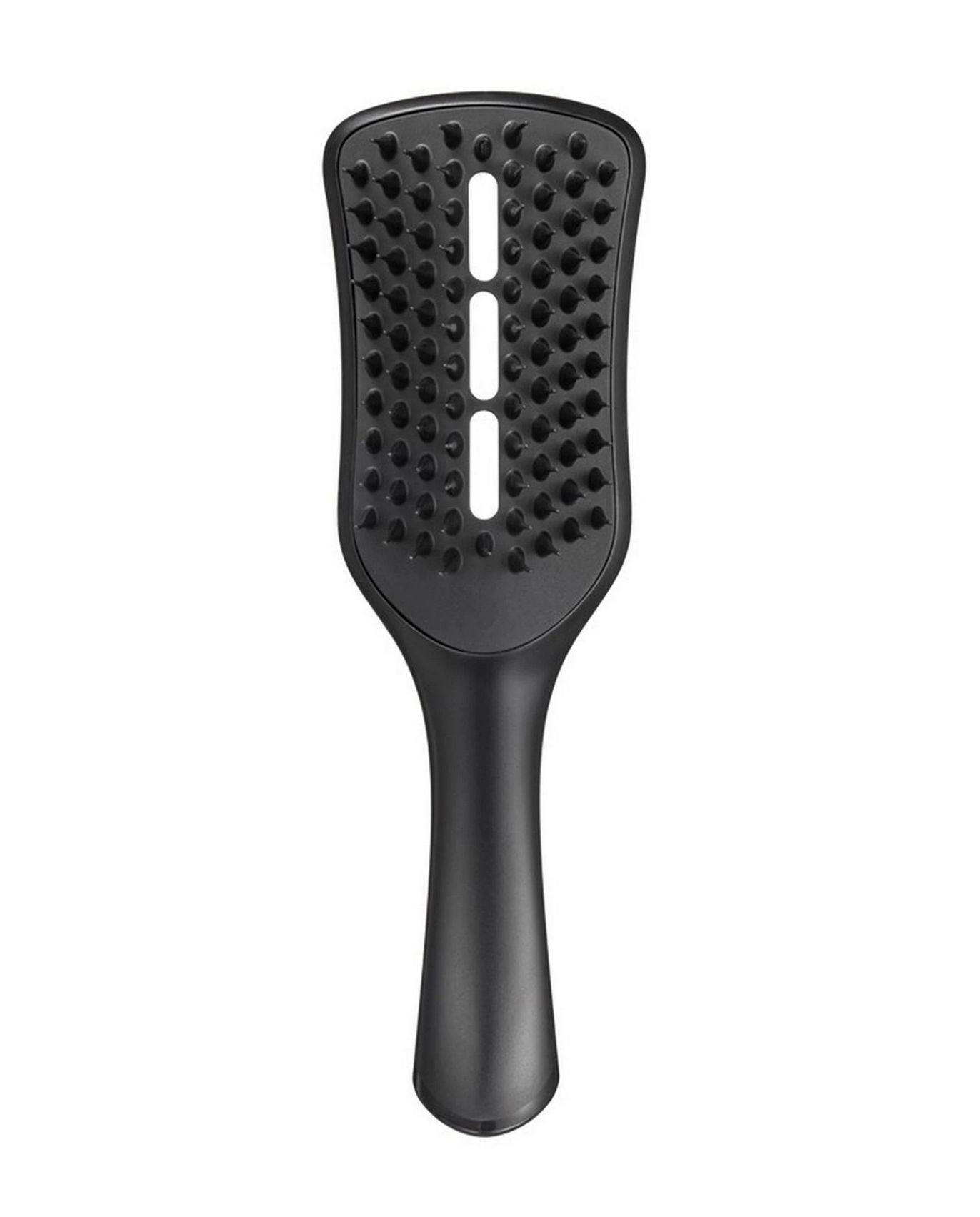 Tangle Teezer Easy Dry & Go Jet Black kartáč na vlasy - Černý plochý kartáč na vlasy s gumovými hroty pohled shora