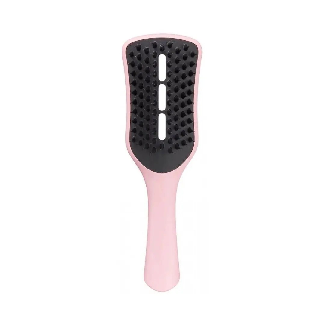 Tangle Teezer Easy Dry & Go Pink kartáč na vlasy - Tangle Teezer Easy Dry Go kartáč růžový černý pohled shora