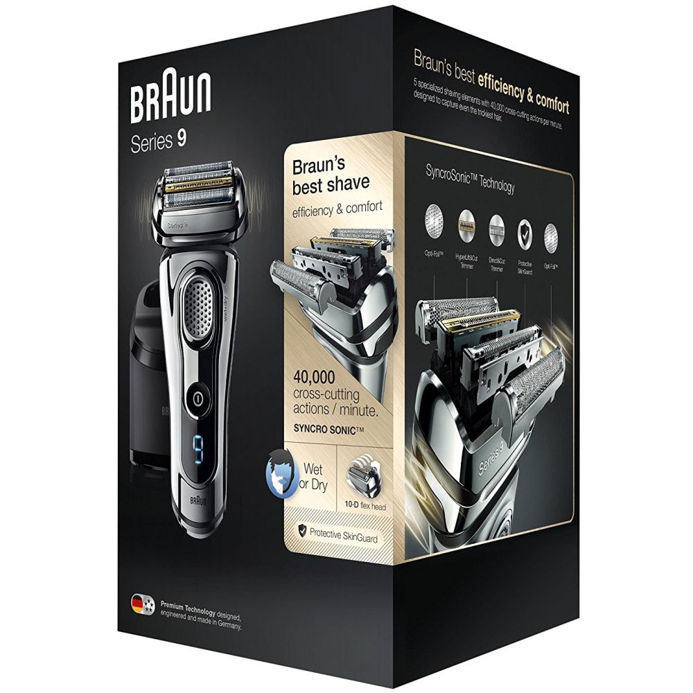 Braun Series 9 9296cc Wet&Dry holicí strojek, CHROM - ROZBALENÉ ZBOŽÍ