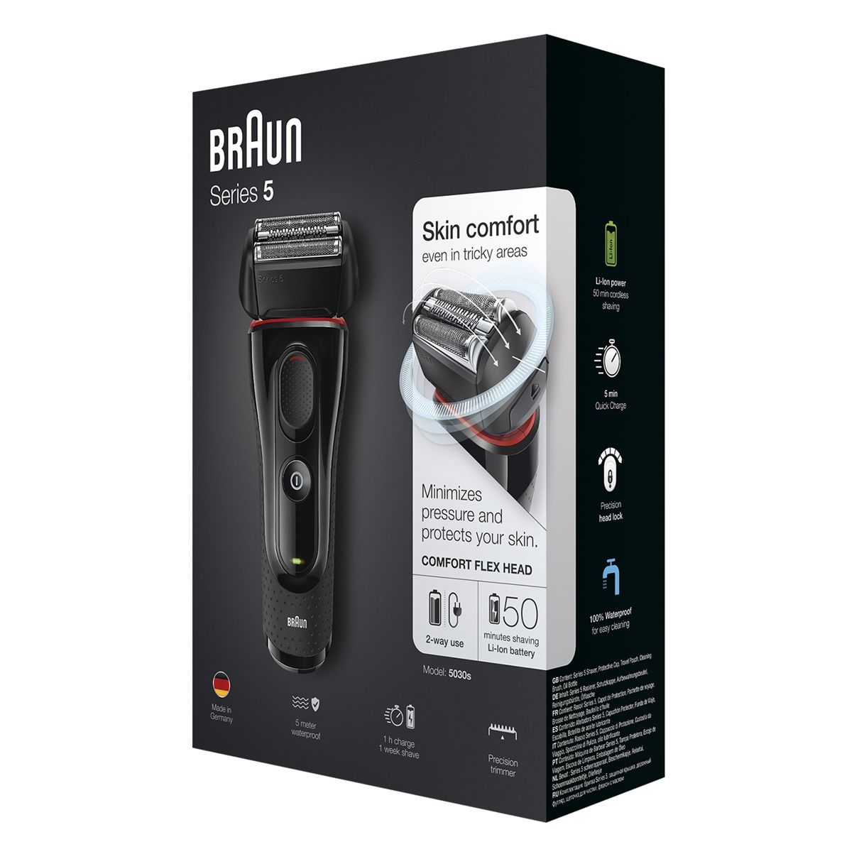 Braun Series 5 5030s holicí strojek + detailní zastřihovač EN10