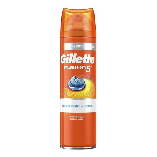 Gillette Fusion 5 Ultra Sensitive&Cooling gel na holení 200 ml