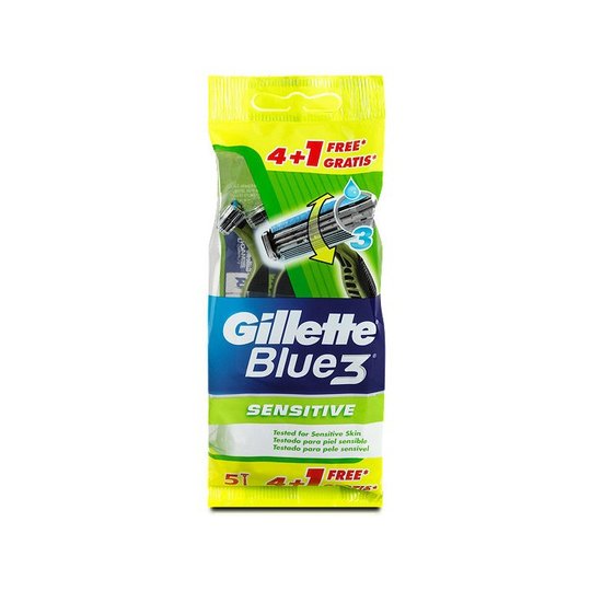 Gillette Blue 3 Sensitive holítka, 5 ks
