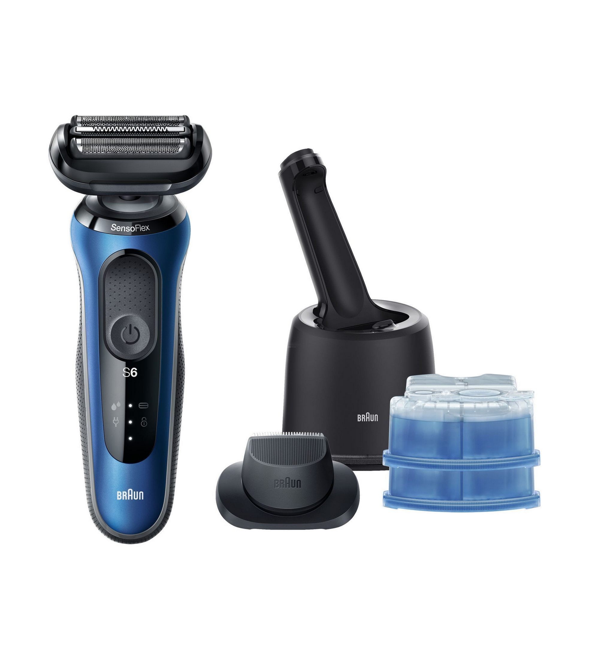 Braun Series 6 61-B7200cc Blue Wet&Dry holicí strojek - Holime.cz