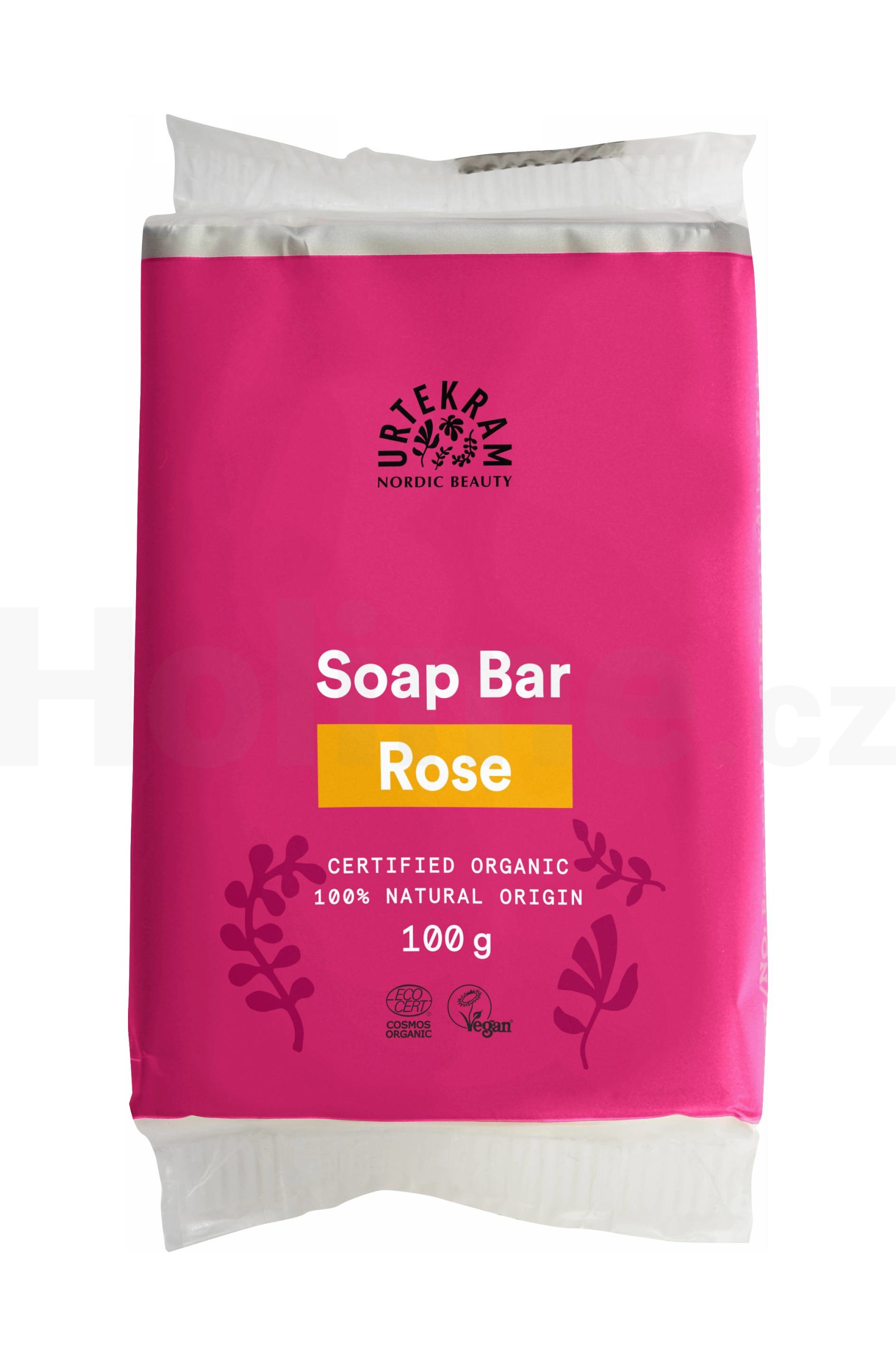 Urtekram Soap Bar Rose tuhé mýdlo 100 g